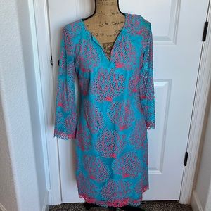 Lilly Pulitzer Coral and Teal Dress
